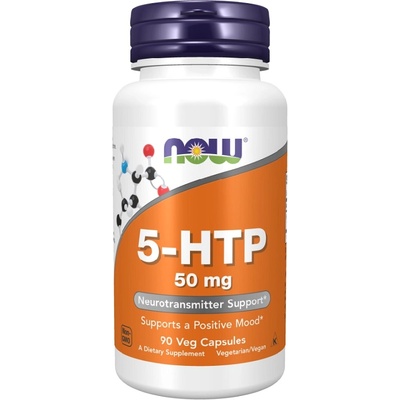 NOW NOW 5-HTP 50mg, 90 Veg Capsules
