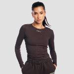 GymBeam Дамска блуза с дълъг ръкав Aura Tee Brown XS