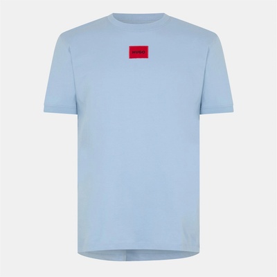 Hugo Тениска Hugo Mens Regular Fit Diragolino T-Shirt - Open Blue 483