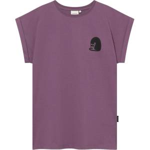 DEDICATED Дамска тениска Dedicated Women's T-Shirt Visby Curious Cat T-shirt - Berry Purple (916-7287-0114)