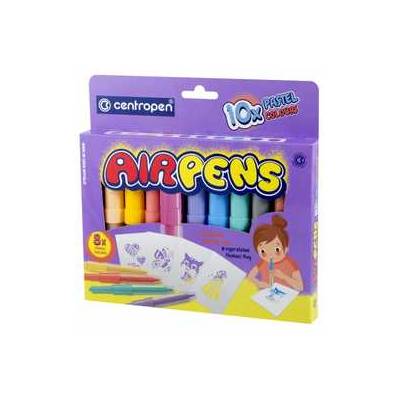 Fúkacie fixy CENTROPEN 1500, 10ks Air Pens Pastel set
