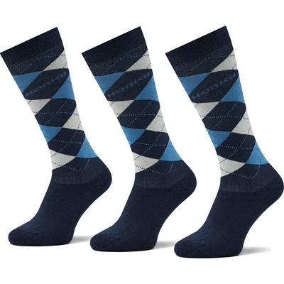 Horka Комплект 3 чифта дълги чорапи мъжки Horka Riding Socks 145450-0000-0218 Ch Dark Marine (Riding Socks 145450-0000-0218)