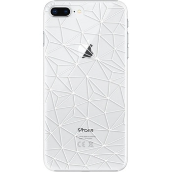 Pouzdro iSaprio Abstract Triangles 03 white Apple iPhone 8 Plus