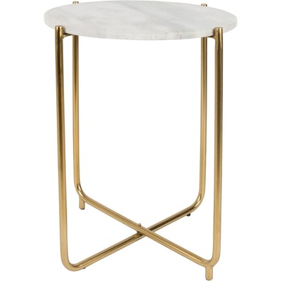 White Label Living Бяла масичка за кафе с мраморен плот Timpa - White Label (2300102)