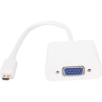Адаптер VCom, от Mini HDMI(м) към VGA(ж), 0.15m, бял (CG592-0.15m)