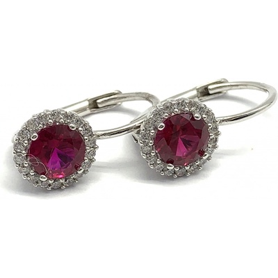 Jan Kos jewellery zlaté náušnice s červeným kamenem 59632601