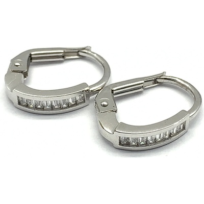 Jan Kos jewellery zlaté náušnice s bílým kamenem 59631290