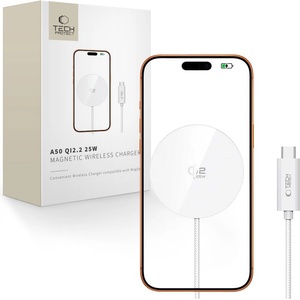 Tech-Protect a50 magnetic magsafe wireless charger 25w qi2.2 white (5906302339389)