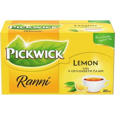 Pickwick Черен чай Pickwick Lemon - Сутрин с лимон, 20x 1.75гр