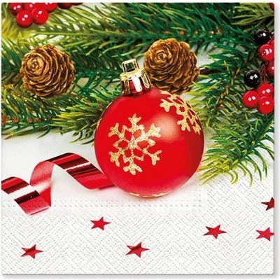 TaT servítky Red Bauble 33x33cm