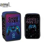 S-Cool Несесер с 3 ципа scool game over, празен