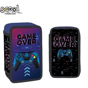 S-Cool Несесер с 3 ципа scool game over, празен