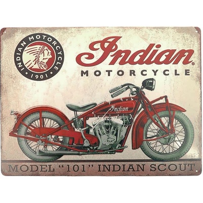 Retro Tabuľa Motorka Indian 101 30x20cm