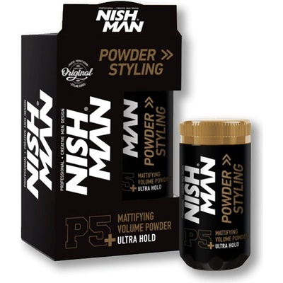 NishMan matný púder na vlasy s ultra fixáciou P5+ 20g