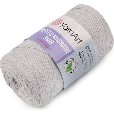 Prima-obchod Pletací příze Twisted Macrame 250 g rozčesávací, barva 9 (756) šedá nejsvětlejší