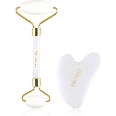 PALSAR7 Massage Roller and Guasha White Jade масажно валяче за лице и масажно приспособление