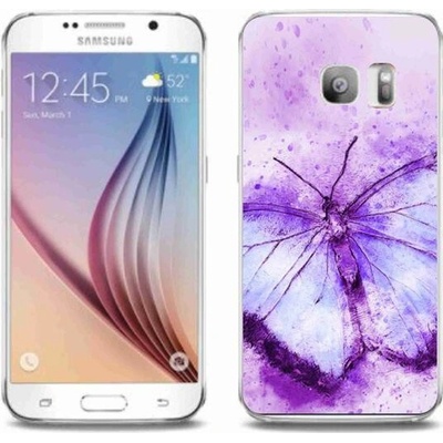 Pouzdro mmCase Gelové Samsung Galaxy S6 Edge - fialový motýl – Zbozi.Blesk.cz