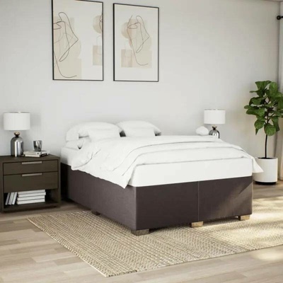 vidaXL 11461.3284481 Rám postele bez matrace tmavě hnědý textil