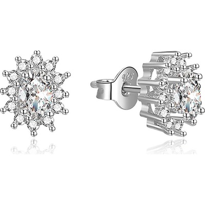 MOISS Třpytivé stříbrné náušnice se zirkony E0003331