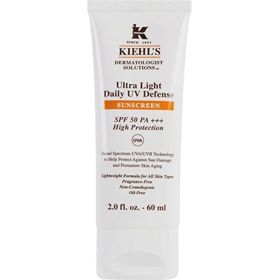 Kiehl's Ultra Light Daily UV Defense ultraľahký ochranný fluid pre všetky typy pleti vrátane citlivej SPF50+ 60 ml