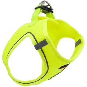 DUBEX air mesh harness - нагръдник за куче с мека мрежа и светлоотразителни елементи, обиколка врат 30-32 см, обиколка гърди 36-44 см, размер s - неон жълт, Турция - 51749-vr02