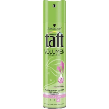 Taft lak na vlasy Volume 4 zelený pre jemné vlasy 250 ml
