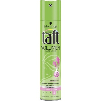 Taft lak na vlasy Volume 4 zelený pre jemné vlasy 250 ml