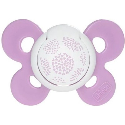 Chicco Силиконова залъгалка Chicco - Physio Comfort, Лилави сърца, 6-16 m (N0327)