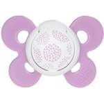 Chicco Силиконова залъгалка Chicco - Physio Comfort, Лилави сърца, 6-16 m (N0327)