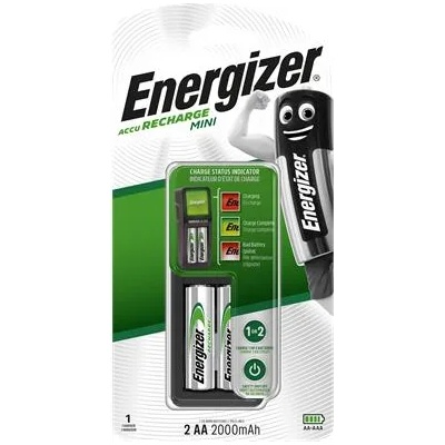 Energizer Зарядно устройство за батерии, AA молив/AAA микро, 2x2000mAh, ENERGIZER "Mini" E300701301 (E300701301)