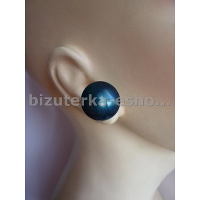 Bizuterka-eshop.cz náušnice klipsyBZ-6670 tmavě modro zelené