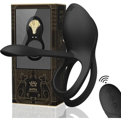 Вибриращ пенис пръстен, двойно стимулиращ - Zalo Bayek Black (D-234648)