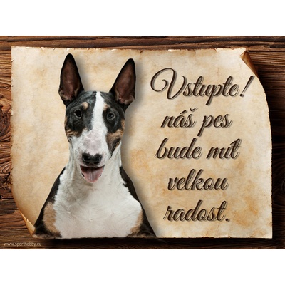 Sport hobby Cedulka Bullterier VI Vstupte CP1443 15 x 11 cm