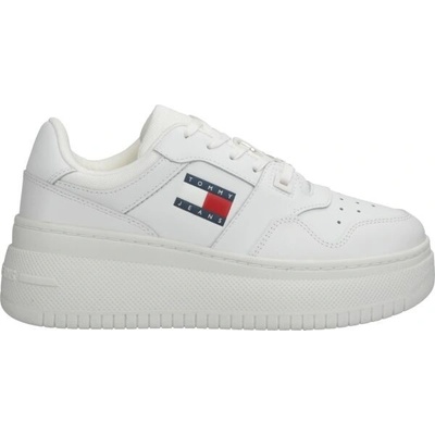 Tommy Jeans Sneakersy Tjw Retro Basket Flatform Ess EN0EN02506 biela