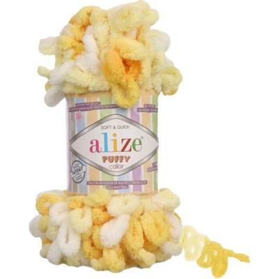 Puffy color pletení bez jehlic/háčku