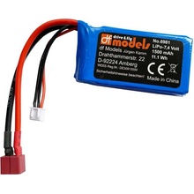 DF models 6981 Akumulátor LiPo 2S T-Plug 7.4 V 1500 mAh