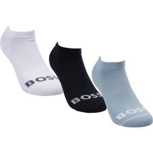 Boss Чорапи Boss 3 Pack of Ankle Socks with Contrast Logos - Blue