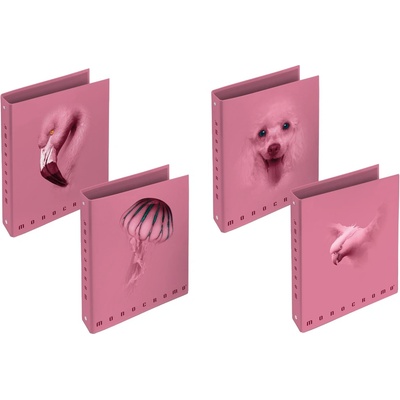 PIGNA Monocromo Pink рингов класьор с 4 ринга, (11002133)