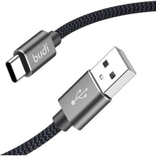 Budi 206T/2M USB-A to USB-C, 2.4A, 2m, černý