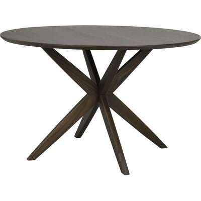 Rowico Home Kulatý jídelní stůl CALVERTON Brown 120 x 120 cm hnědá 120652