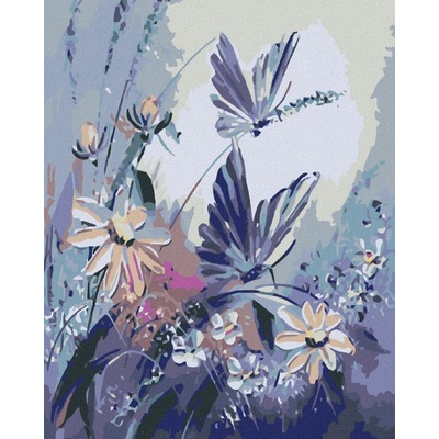 Zuty Malování podle číselMotýli 80 x 100 cm vypnuté plátno na rám 8596530003274
