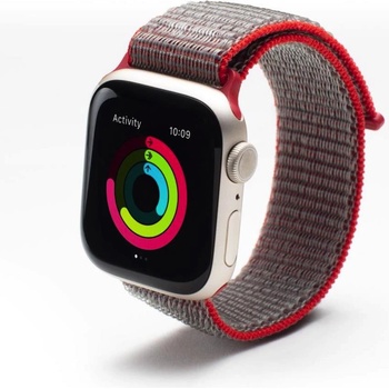 Zagg Текстилна каишка за Apple Watch 42мм, 44мм, 45мм, 46мм, Ultra, Ultra 2 49мм - Zagg Gear4 Nylon Sport Watch Band (червен) (705009519)