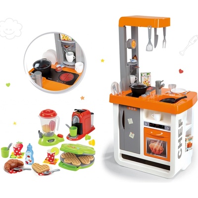 Smoby set kuchyňka Bon Appétit Chef a Écoiffier vaflovač s doplňky 100% Chef 310803-5