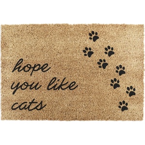 Artsy Mats Изтривалка от кокосови влакна 40x60 cm Hope You Like Cats - Artsy Doormats (6040-LIKECATS)
