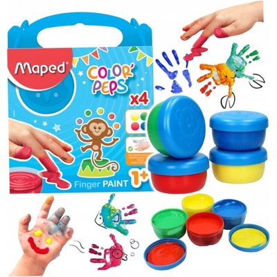 Prstové farby MAPED COLOR'PEPS 4 farby 80 ml