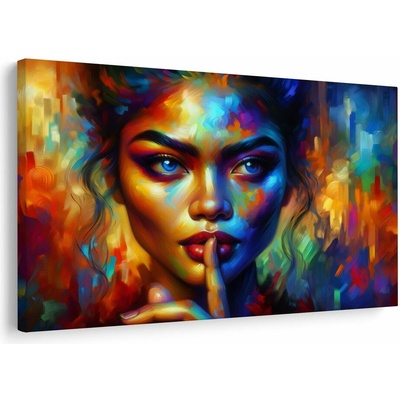 Obraz žena v abstraktních barvách - 90x60
