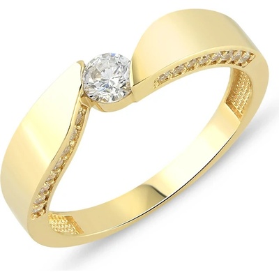 Lillian Vassago Zlatý prsten se zirkony LLV14 GR004