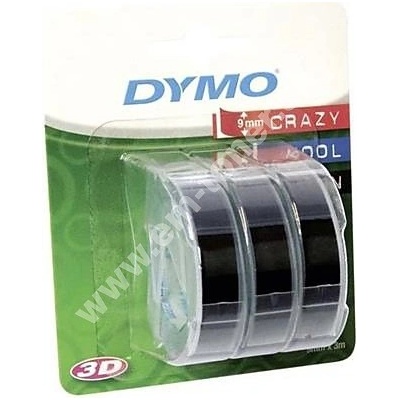 páska DYMO 3D Black Tape (9mm) 3ks