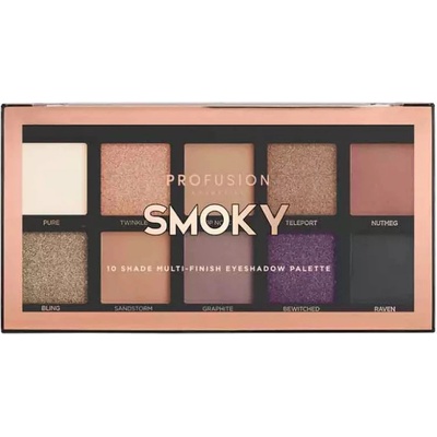 Profusion Cosmetics Smoky 10 Shade Multi-Finish Eyeshadow Palette