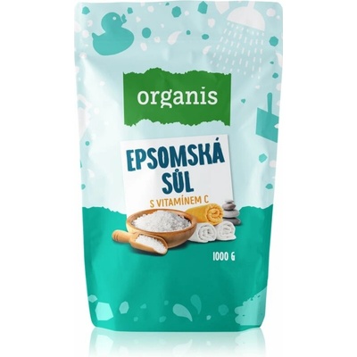 Organis Epsomská soľ s vitamínom c soľ do kúpeľa 1000 g